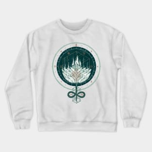 White Dahlia Crewneck Sweatshirt